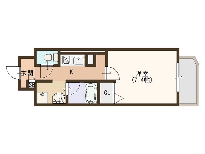 大阪府大阪市西成区千本南2(マンション)の賃貸物件の間取り