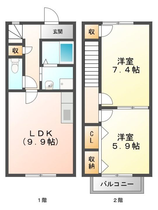 三重県鈴鹿市桜島町1(一戸建)の賃貸物件の間取り