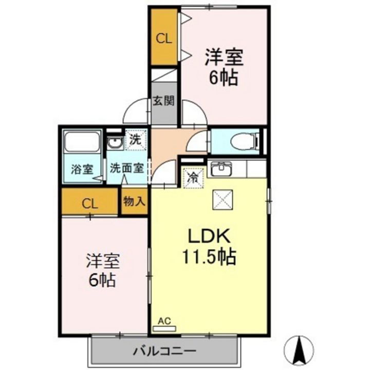 アムール A棟の間取り