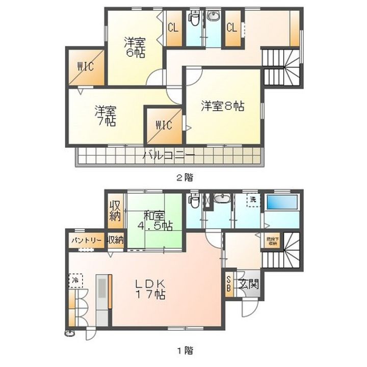 三重県四日市市ときわ4(一戸建)の賃貸物件の間取り
