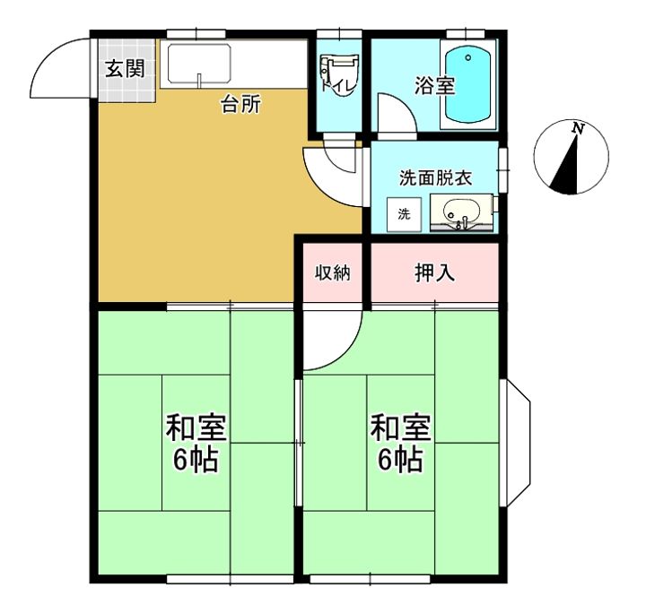 サンライズ袋原の間取り