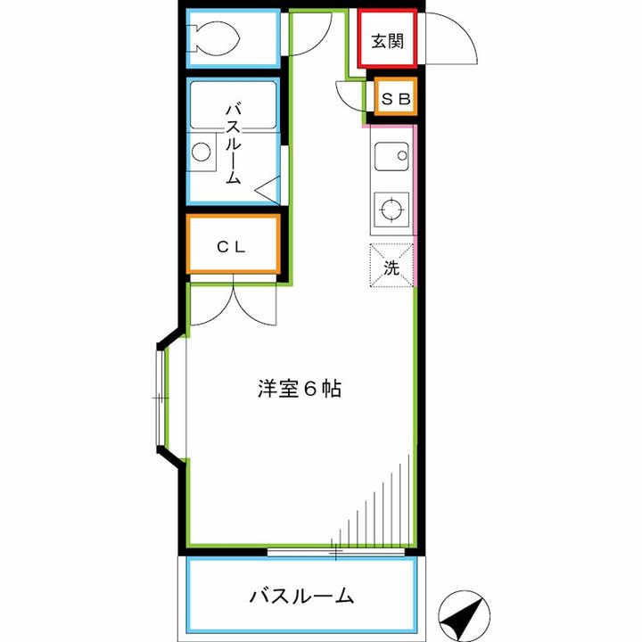 東京都渋谷区本町3(マンション)の賃貸物件の間取り