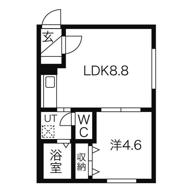 北海道札幌市豊平区豊平四条7(マンション)の賃貸物件の間取り