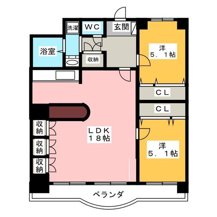 ヒルズいなんばの間取り