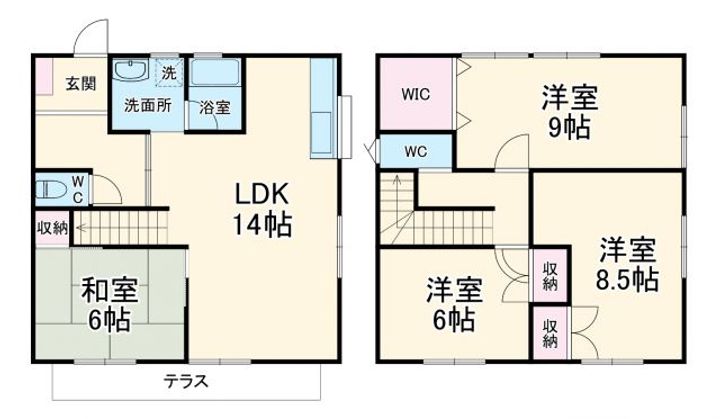 静岡県浜松市中央区佐鳴台4(一戸建)の賃貸物件の間取り