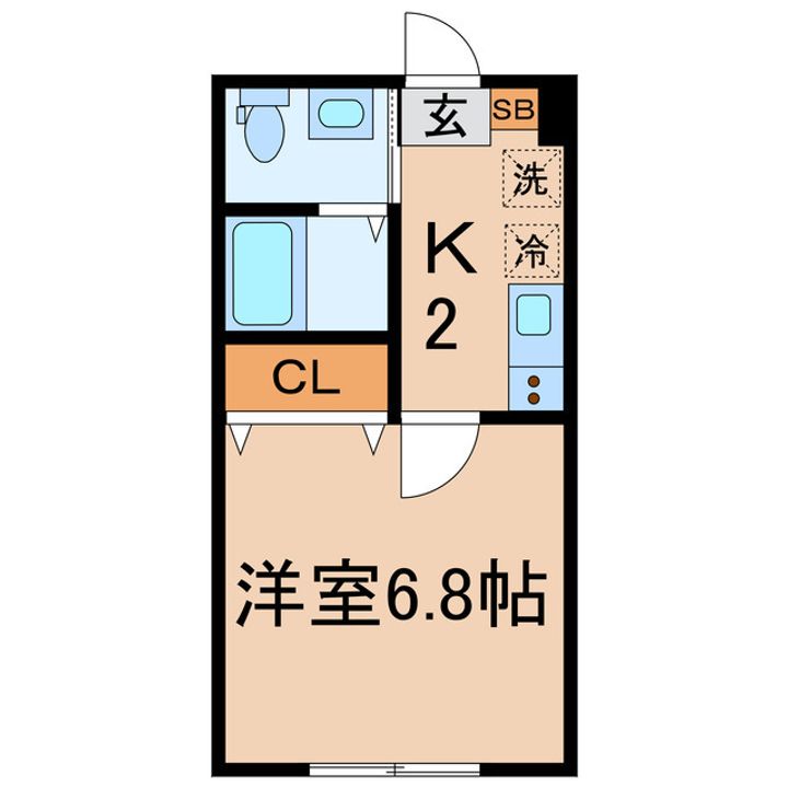 神奈川県横浜市保土ヶ谷区峰岡町1(アパート)の賃貸物件の間取り