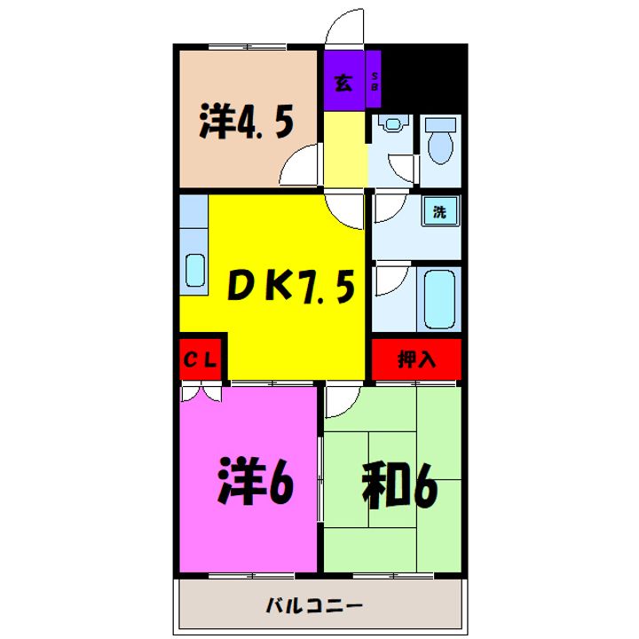 クイーンハイツ静峰の間取り