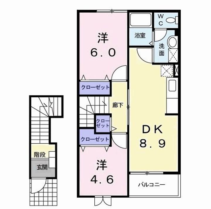 群馬県伊勢崎市昭和町(アパート)の賃貸物件の間取り