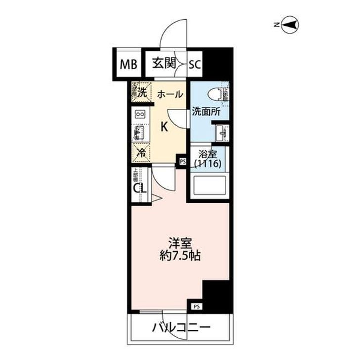 東京都港区海岸3(マンション)の賃貸物件の間取り