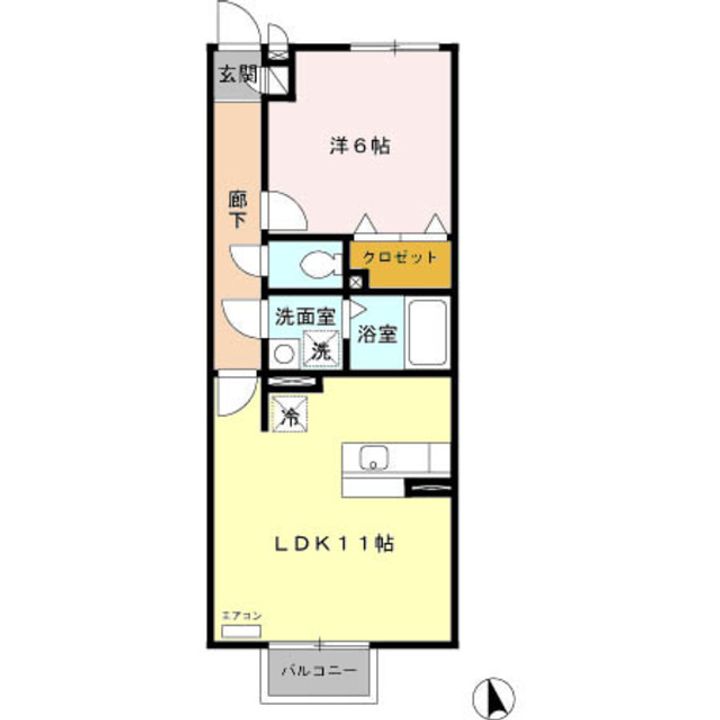 東京都町田市小山町(アパート)の賃貸物件の間取り