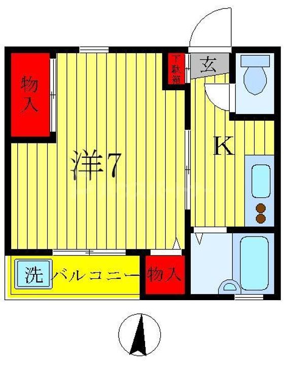 コーポラス五反野の間取り