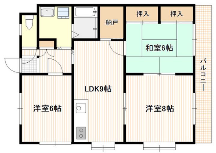 コーポクボタNo.2の間取り