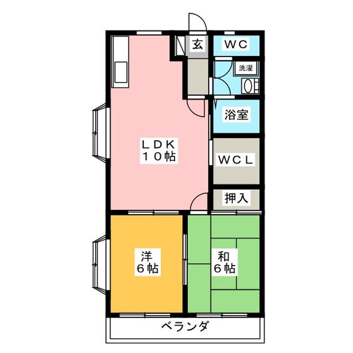 シティハイツ中岩田Aの間取り