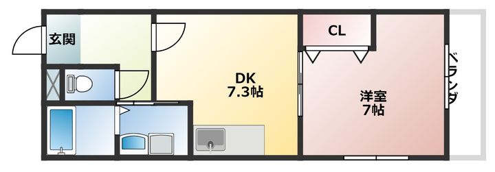 フロイデ二番館の間取り