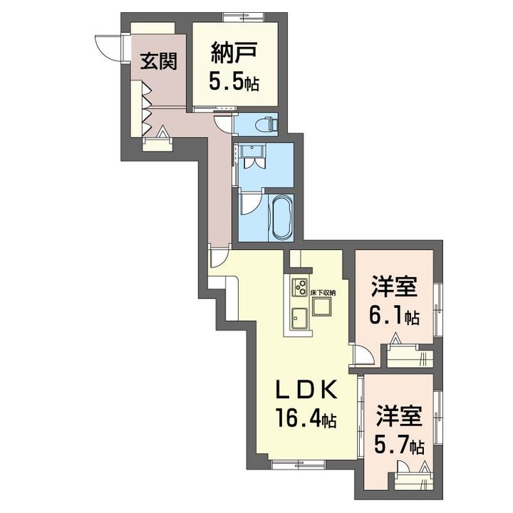 アコルデ弥勒寺の間取り
