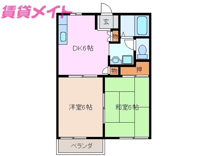 じゅねすしろやま B棟の間取り