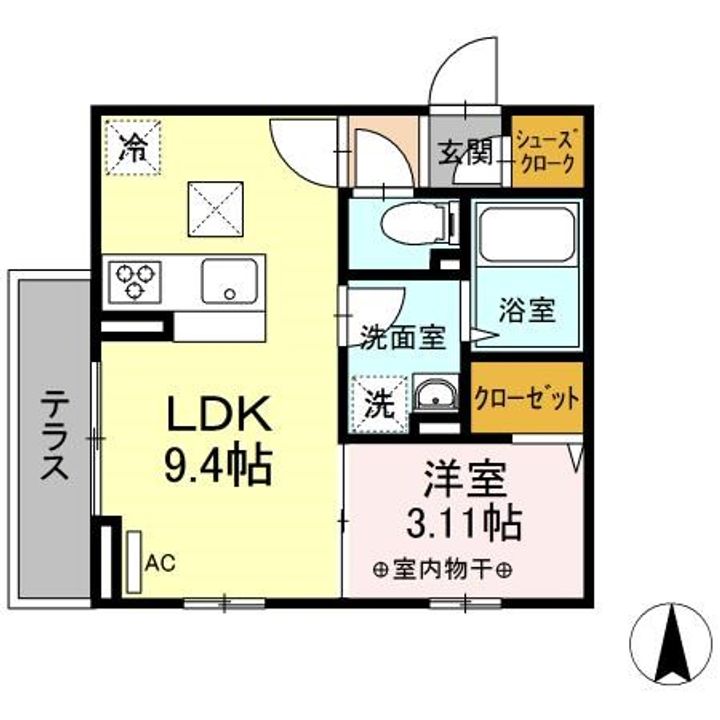 東京都足立区北加平町(アパート)の賃貸物件の間取り