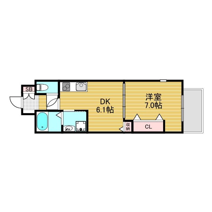 NLC新大阪パート3の間取り