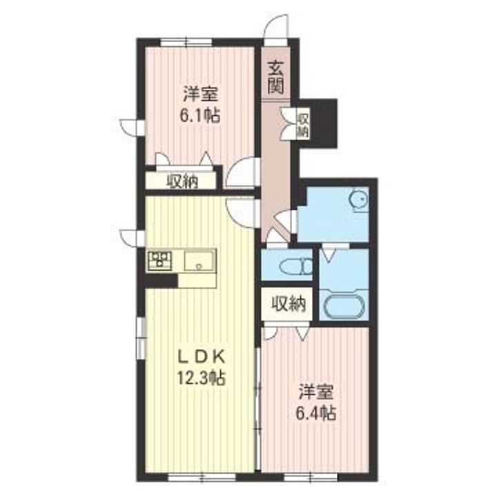 スパローハウス七番舘 Bの間取り