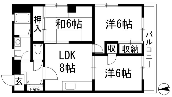 Sun仲むらの間取り