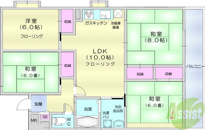 協栄マンションの間取り