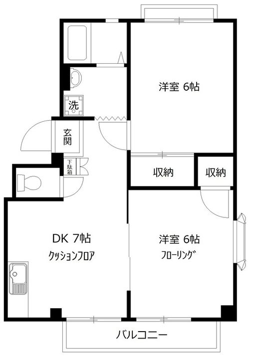 グリーンハイツAの間取り