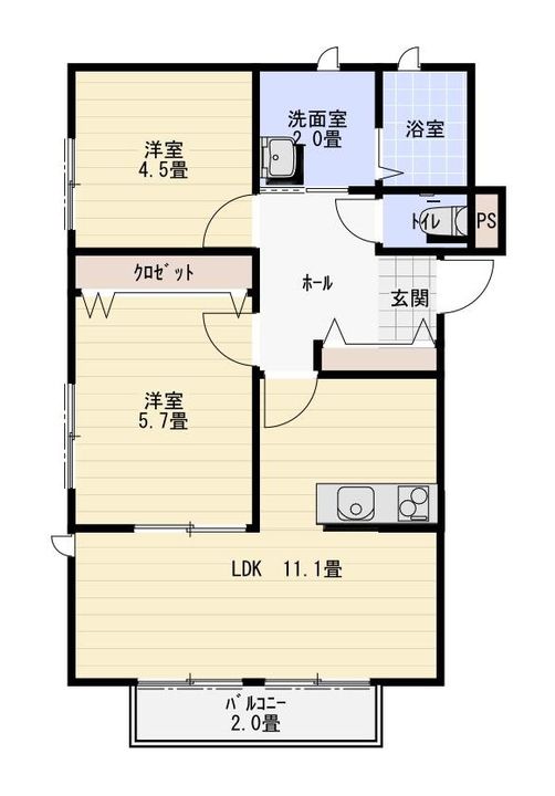 GARBO TAMANAWAの間取り