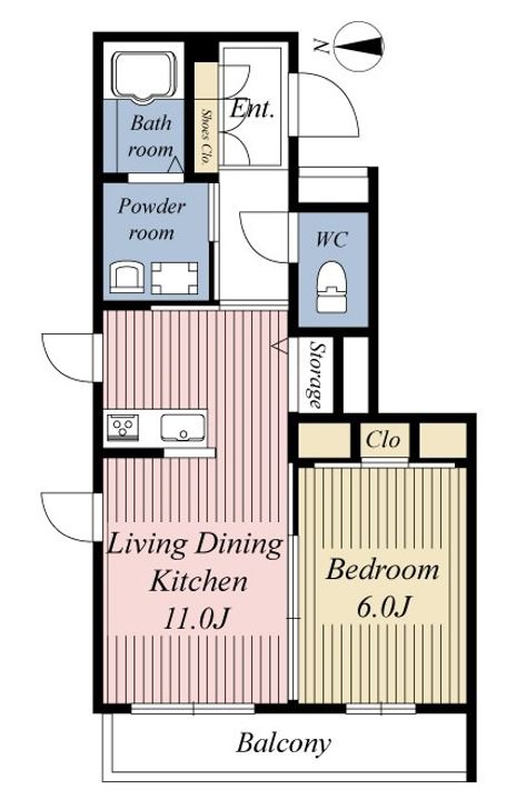 埼玉県草加市栄町3(マンション)の賃貸物件の間取り
