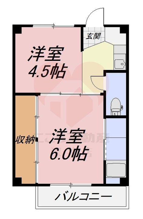 大阪府泉北郡忠岡町馬瀬3(マンション)の賃貸物件の間取り