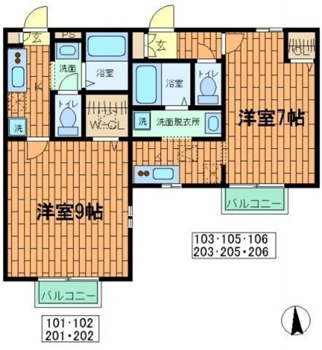 ハーツデールの間取り