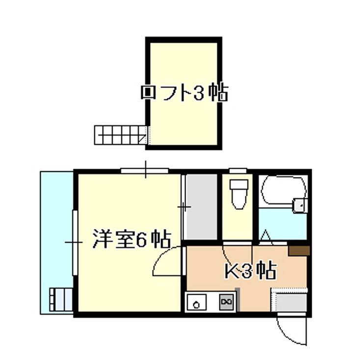 岡山県岡山市北区高柳東町(アパート)の賃貸物件の間取り