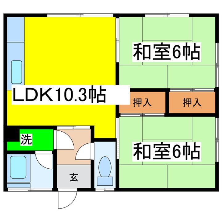 ひまわりハイツII(鳥取北)の間取り