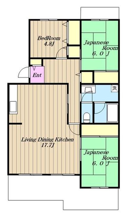 森の里くすのき台1号棟の間取り