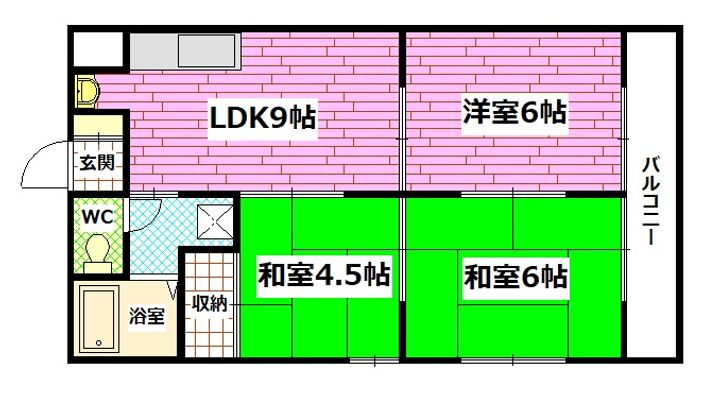 カーサ蟹原の間取り