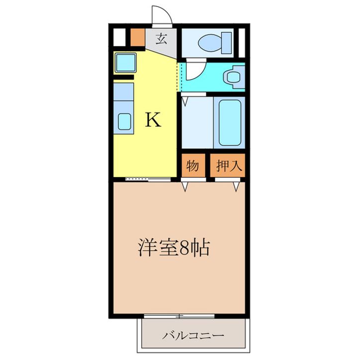 愛知県瀬戸市美濃池町(アパート)の賃貸物件の間取り