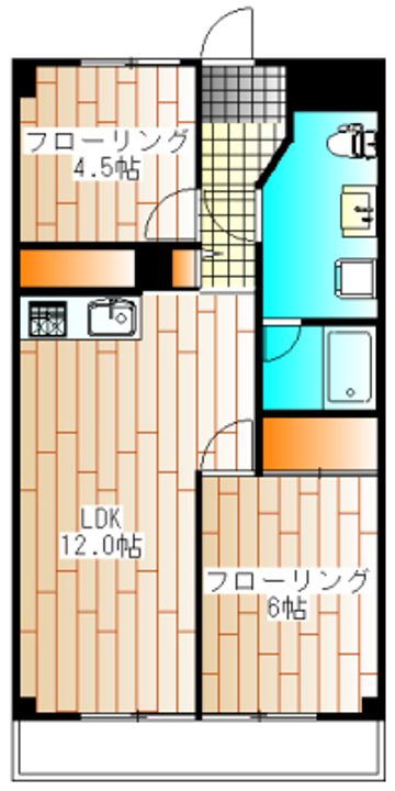 ハピネス飯田6号館の間取り