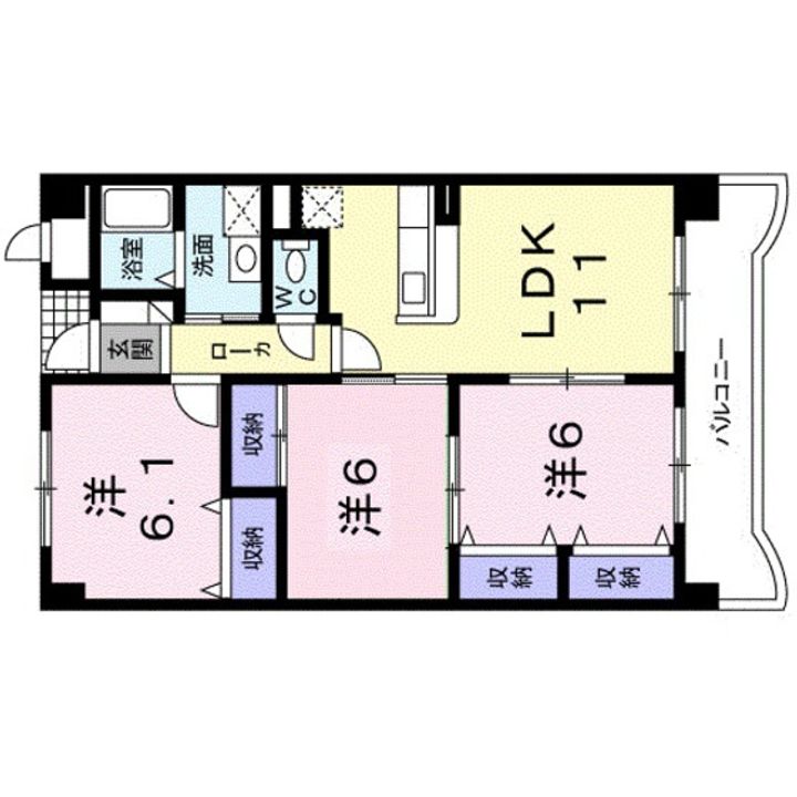 ヴィラ・クラッセ 広の間取り