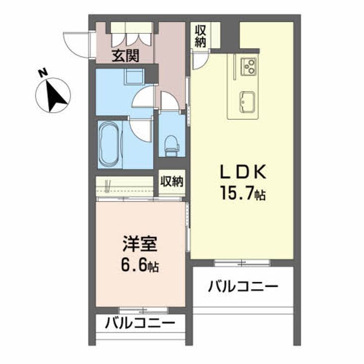 福島県郡山市菜根1(アパート)の賃貸物件の間取り