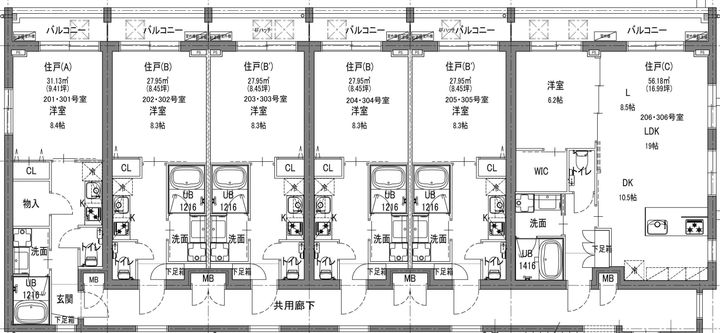 LaLa Nishiazabuの間取り