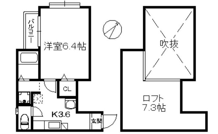 福岡県福岡市中央区唐人町2(アパート)の賃貸物件の間取り