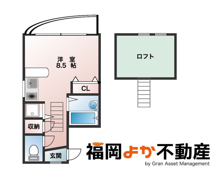 ステイタスマンション姪浜の間取り