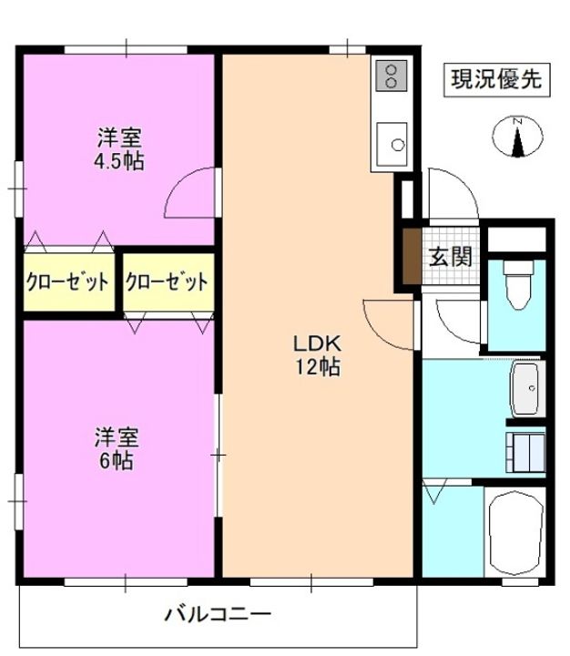 シティハイムナガタIIIの間取り
