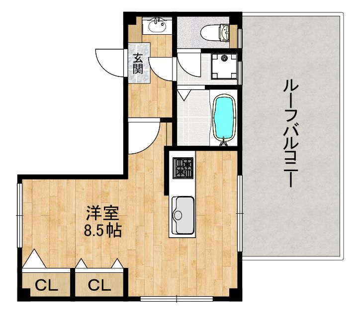 キャナルコートアラカワの間取り