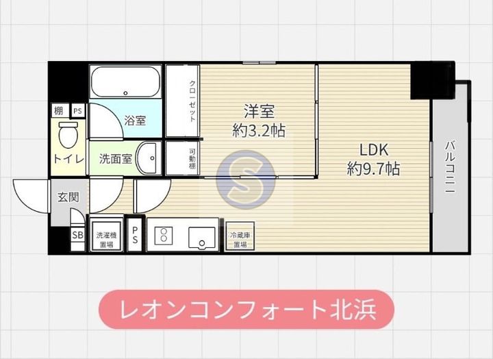 レオンコンフォート北浜の間取り