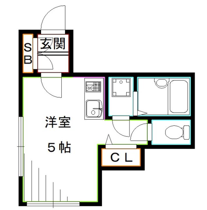 東京都中野区弥生町1(アパート)の賃貸物件の間取り