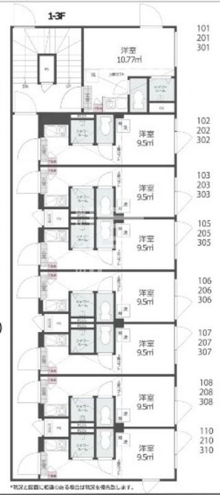 東京都新宿区北新宿2(マンション)の賃貸物件の間取り
