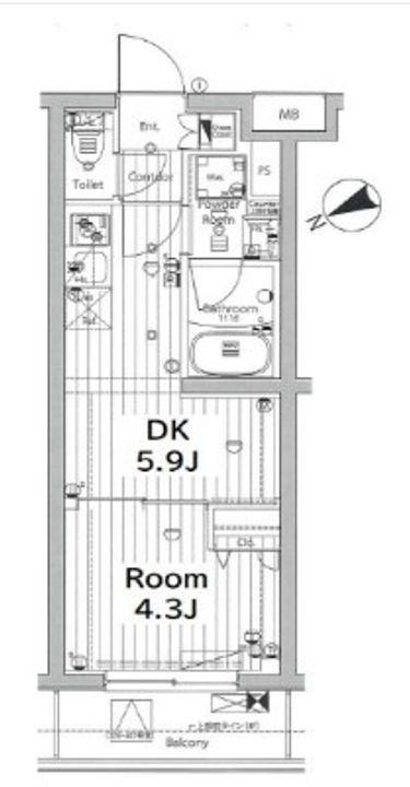 メイクス若松河田の間取り