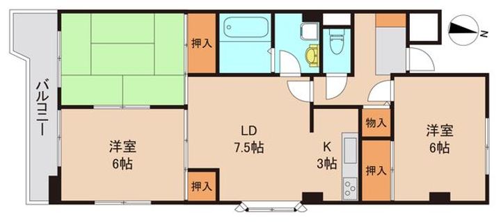 千葉県市川市行徳駅前1(マンション)の賃貸物件の間取り