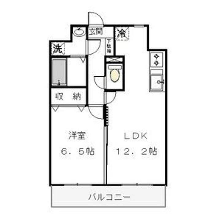 栃木県宇都宮市下戸祭1(マンション)の賃貸物件の間取り