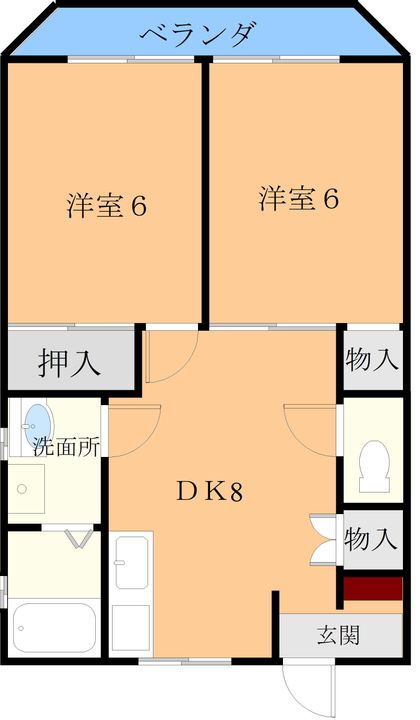 佐川ハイツの間取り